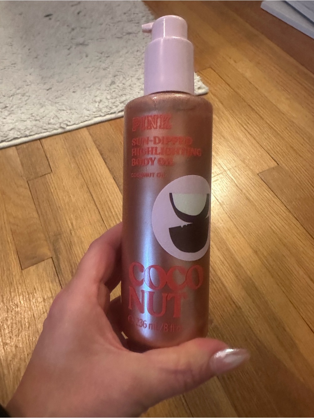 PINK Sun-Dipped Highlighting Body Oil - Coconut (Pink/Metallic Rose)